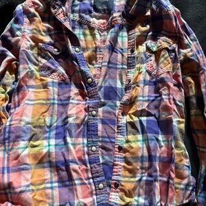 American Eagle Outfitters Multicolor Plaid Shirt